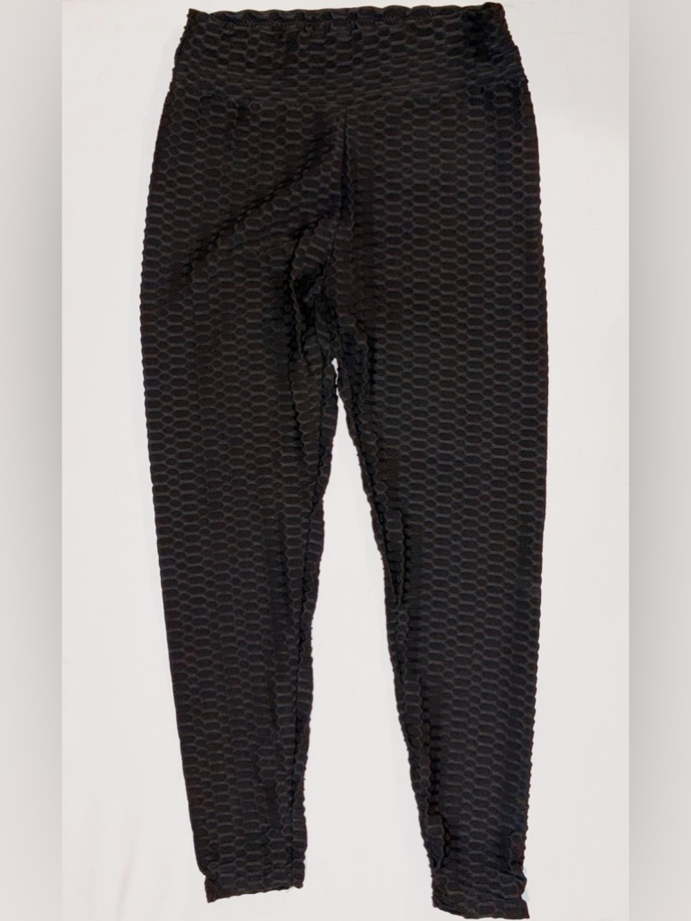 Textured Black Butt Enhancing Leggings
